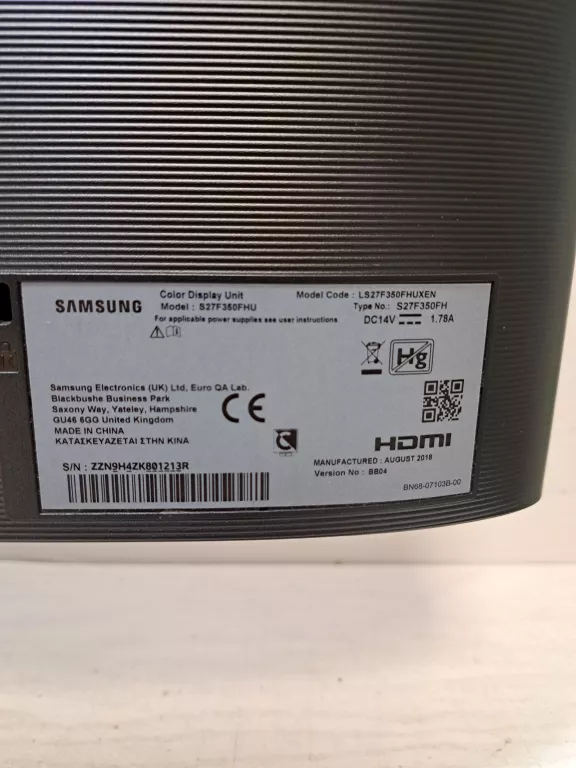 MONITOR SAMSUNG S27F350FHU