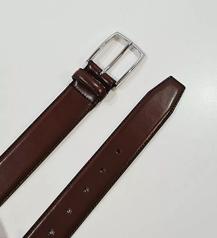 PASEK HUGO BOSS BRĄZOWY SKÓRZANY 110-42