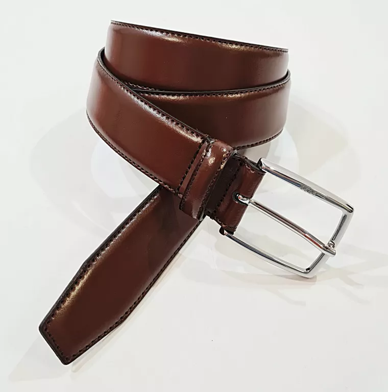 PASEK HUGO BOSS BRĄZOWY SKÓRZANY 110-42