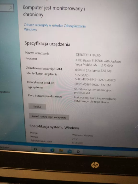 LAPTOP HP PAVILON RTL8822BE GAMING RYZEN 5