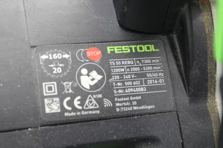 ZAGŁĘBIARKA FESTOOL TS 55 REBQ PLUS ROK 01,2016