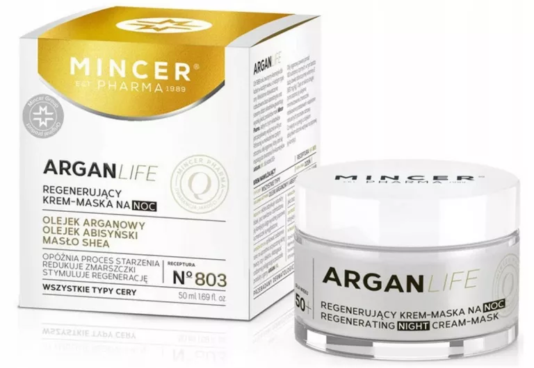 MINCER PHARMA ARGANLIFE KREM DO TWARZY REGENERUJĄCY NA NOC NO.803 50ML