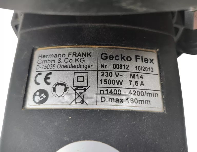SZLIFIERKA KĄTOWA PALLMANN GECKO FLEX 1,5 KW 178MM