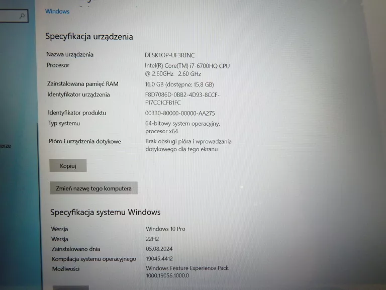 LAPTOP GAMINGOWY LENOVO Y700