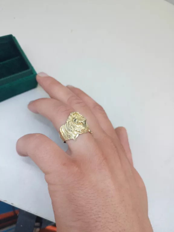 ZŁOTY SYGNET TYGRYS ZŁOTO 585 R22