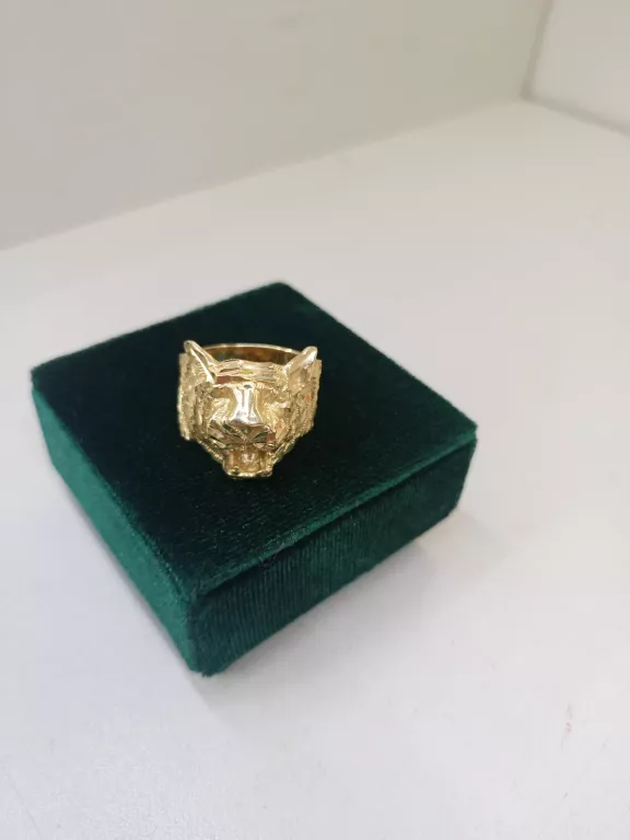 ZŁOTY SYGNET TYGRYS ZŁOTO 585 R22