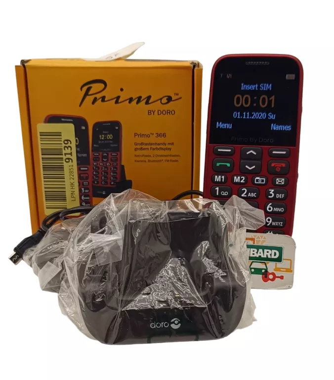 TELEFON KOMÓRKOWY DORO PRIMO 366 CZERWONY