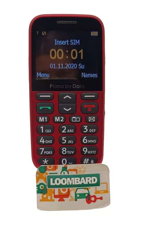 TELEFON KOMÓRKOWY DORO PRIMO 366 CZERWONY