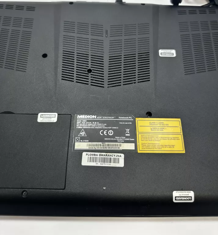 LAPTOP GAMING MEDION ERAZER X6601