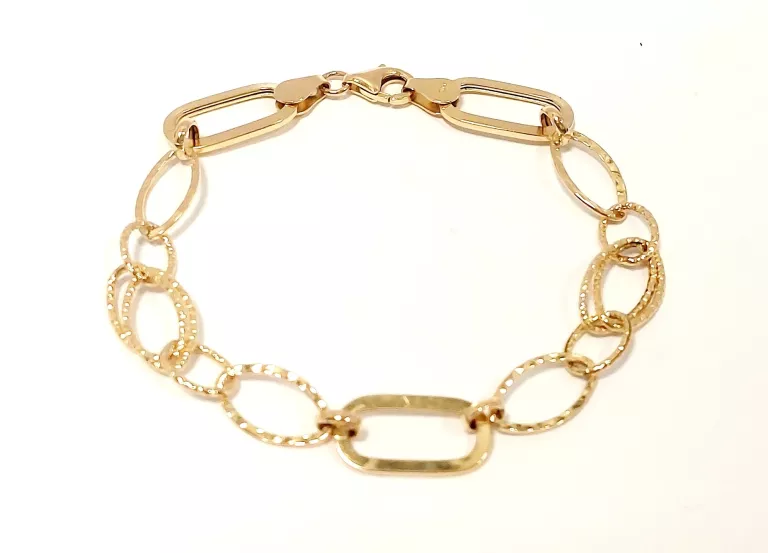 ZŁOTA BRANSOLETKA Z OGNIWAMI PR 585 4,99G DŁ: 19,5CM