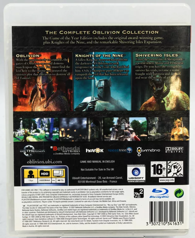 GRA PS3 THE ELDER SCROLLS IV: OBLIVION