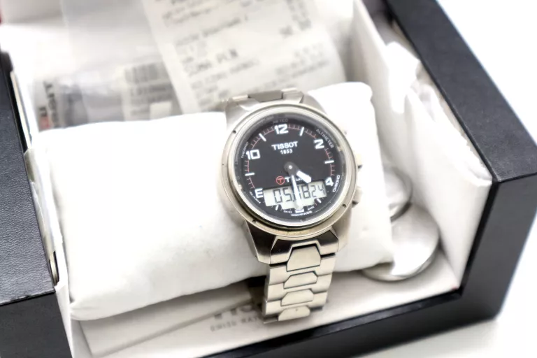 SZWAJCARSKI ZEGAREK KWARCOWY TISSOT T-TOUCH II BRUSHED TITANIUM T047.420.4