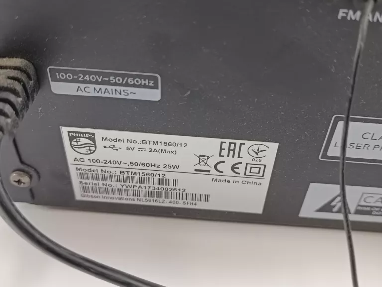 MINIWIEŻA BT PHILIPS BTM1560