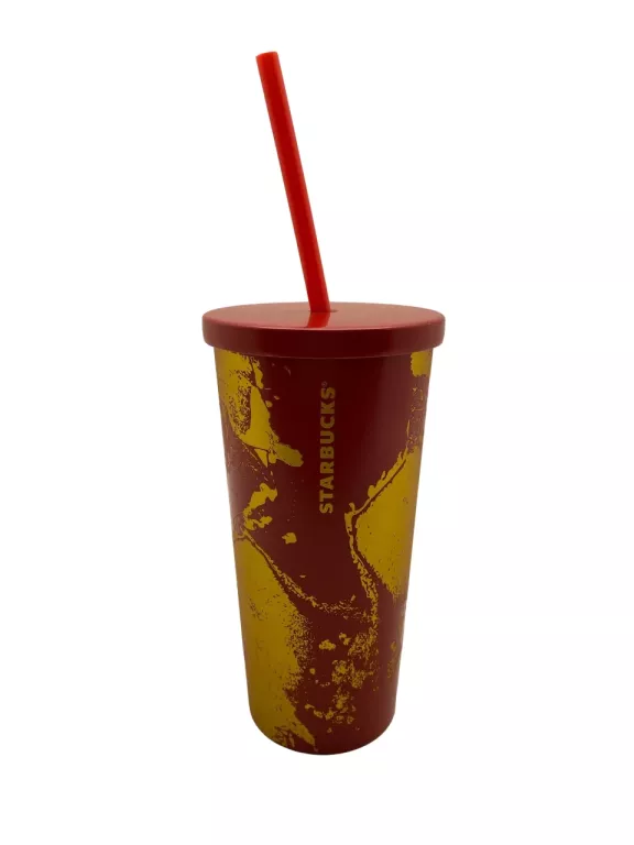 KUBEK TERMICZNY CZERWONY Z SŁOMKĄ STARBUCKS 500 ML