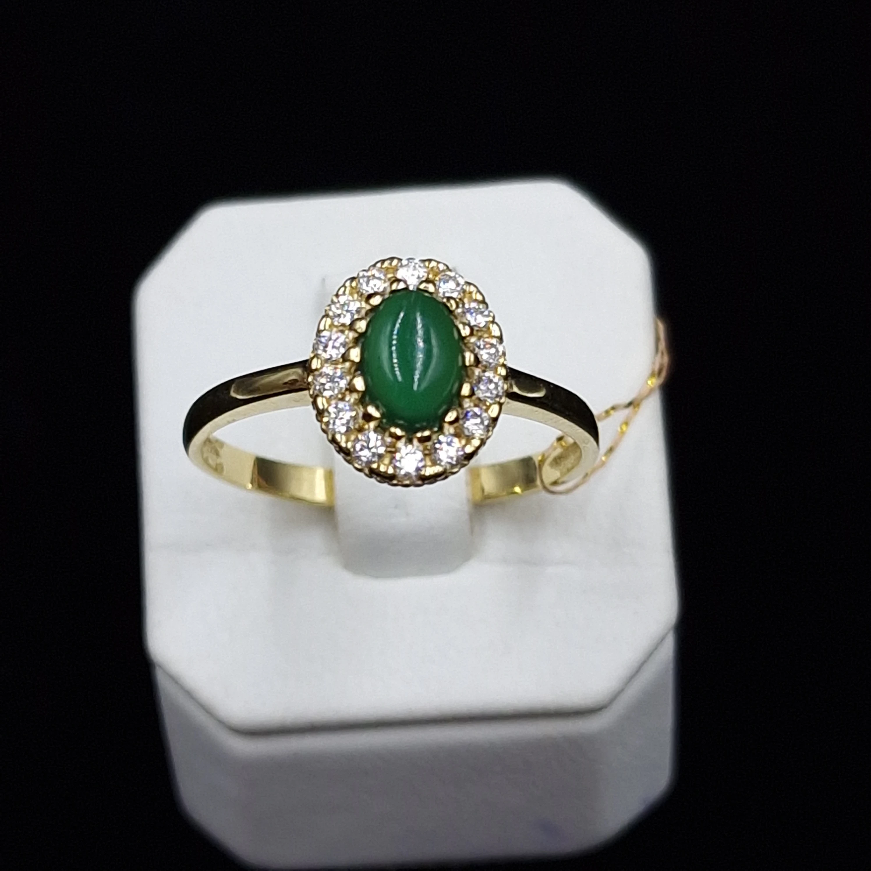 piekny-zloty-pierscionek-z-zielonym-oczkiem-zareczynowy-585-238g-polecam-rozmiarsrednica-wew-mm-372-13