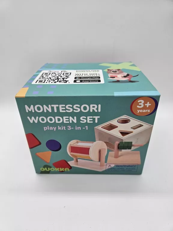 MONTESSORI WOODEN SET PLAY KIT 3-IN-1 GRA LOGICZNA