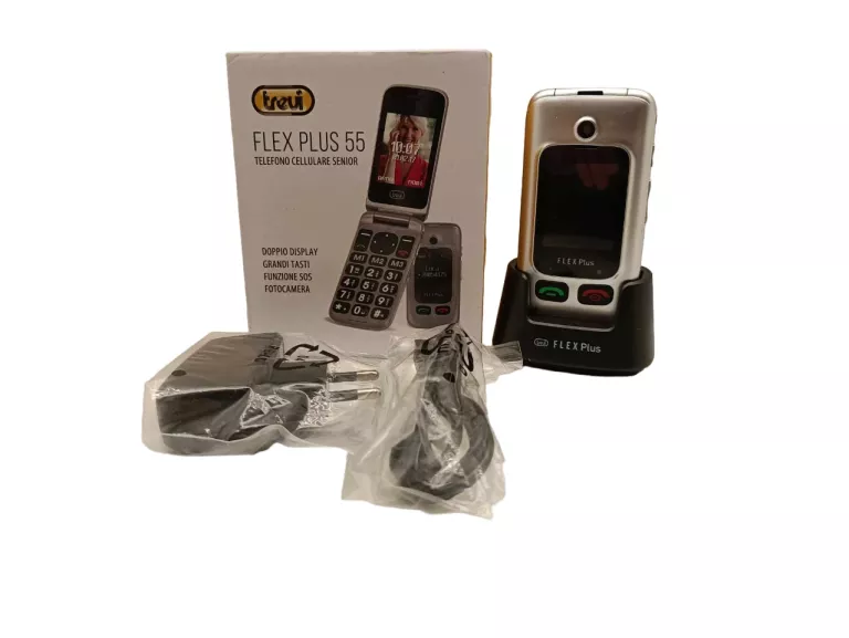 TELEFON KLAWISZOWY Z KLAPKĄ DUŻE KLAWISZE TREVI FLEX PLUS 55 BEZ SIMLOCKA