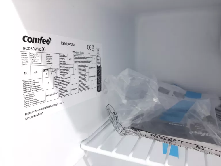 MAŁA LODÓWKA COMFEE RCD50WH2 43L DO POKOJU