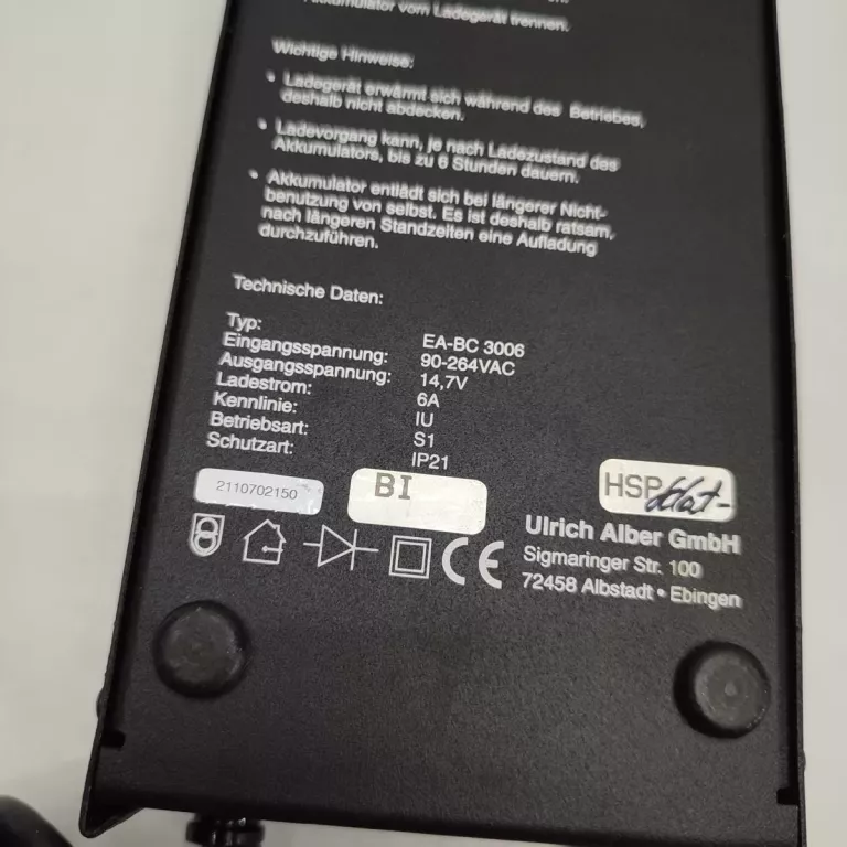 ULRICH ALBER ŁADOWARKA DO SKUTERÓW LADEGERAT EA-BC 3006