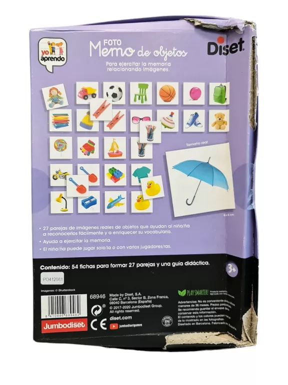 DISET MEMORY IDEALNE DLA DZIECI 3+ ZABAWKA EDUKACYJNA
