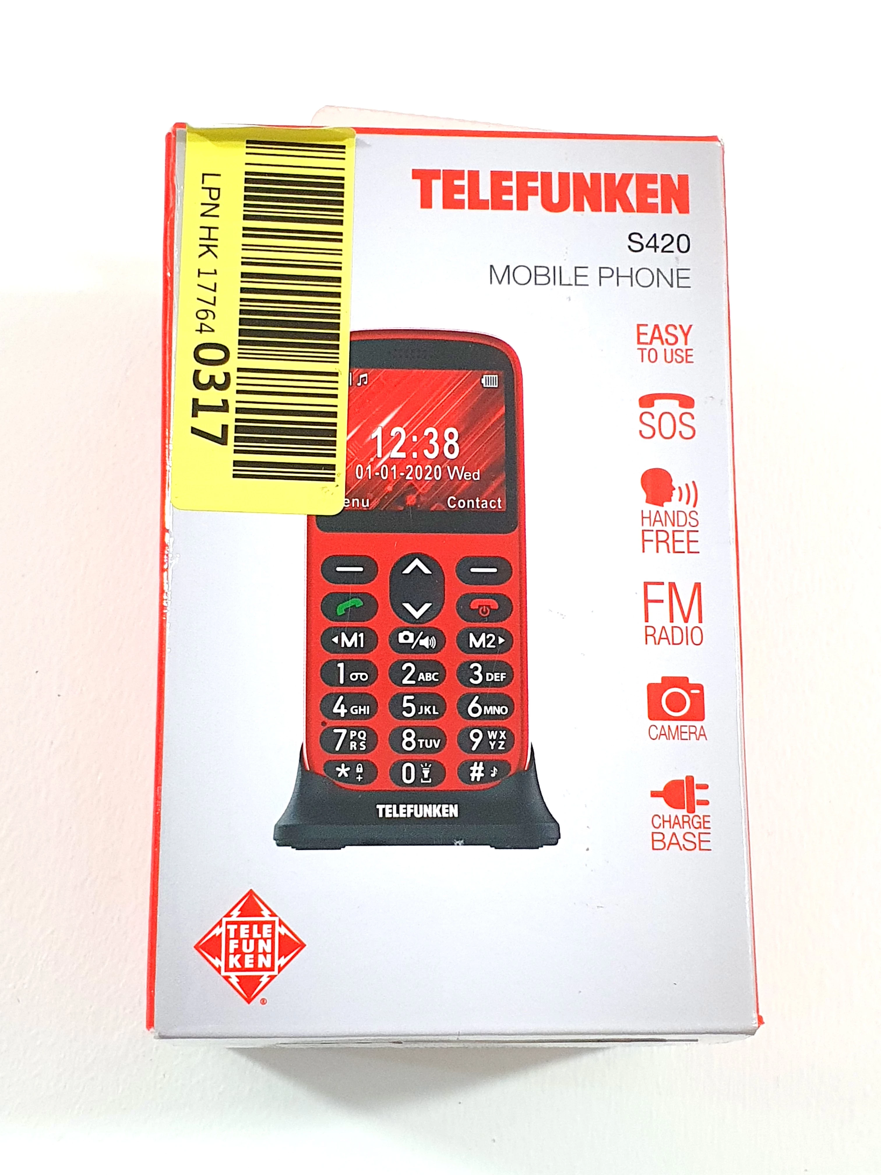 telefon-na-czesci-telefunken-s420-ladowarka-wyswietlacz-obudowa-bateria-ean-gtin-7640256380131