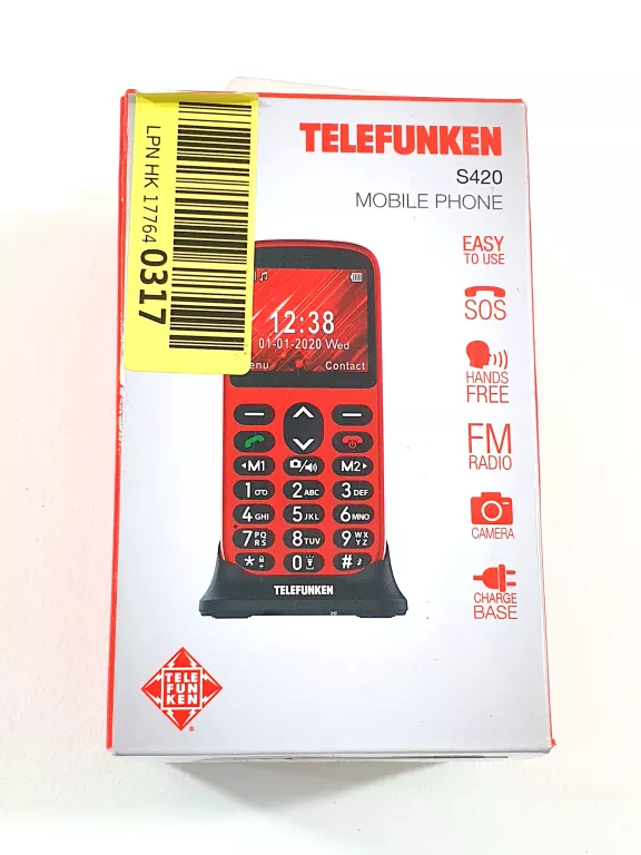 telefon-na-czesci-telefunken-s420-ladowarka-wyswietlacz-obudowa-bateria-ean-gtin-7640256380131