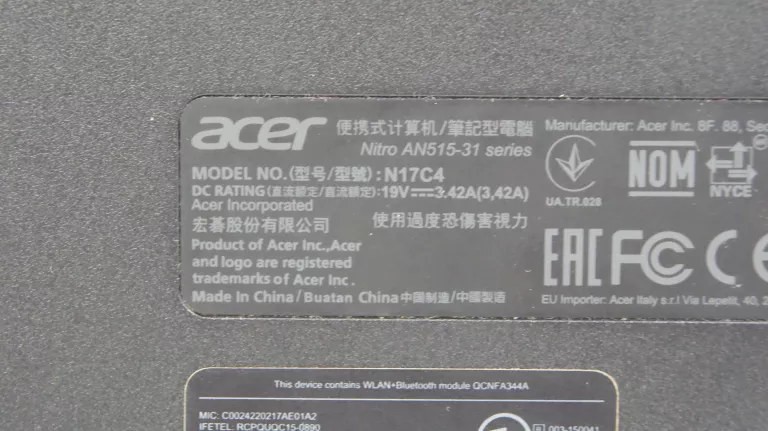 ACER NITRO 5 I5-8250U/8GB/1TB/GEFORCE MX150/WIN10