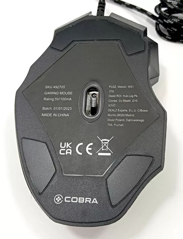 MYSZKA PRZEWODOWA OVERDRIVE GAMING COBRA JAK NOWA!