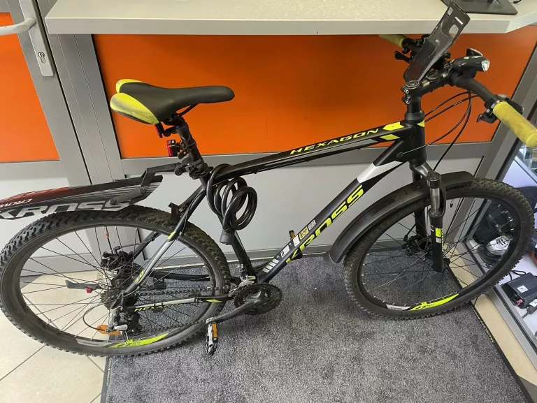 ROWER KROSS HEXAGON 3.0 RAMA L KOŁA 27 CALI CZARNO ŻÓŁTY