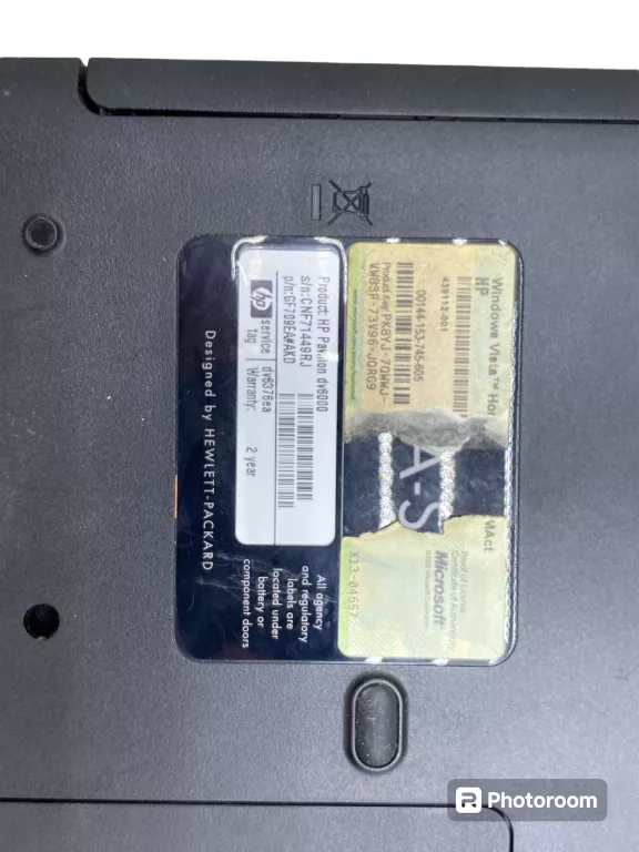 LAPTOP HP, COMPAQ PAVILION DV6000 15,6 "