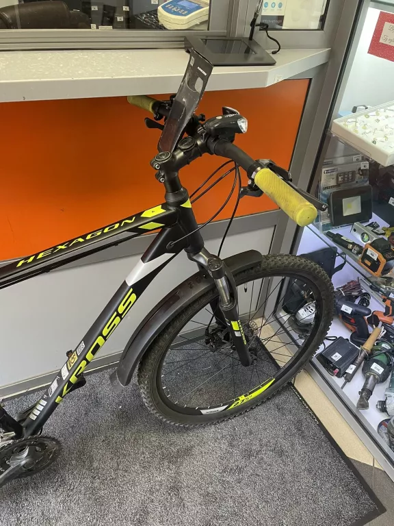 ROWER KROSS HEXAGON 3.0 RAMA L KOŁA 27 CALI CZARNO ŻÓŁTY