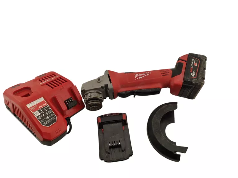 MEGA ZESTAW SZLIFIERKA MILWAUKEE HD18 AG125 2 AKU ŁADOWARKA