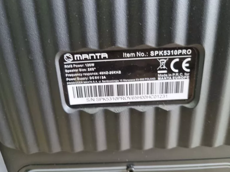 GŁOŚNIK MANTA SPEAKER SPK 5310 PRO