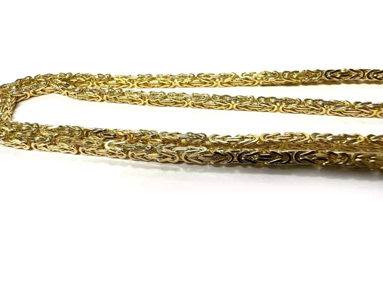 ZŁOTY ŁAŃCUSZEK SPLOT KRÓLEWSKI 60 CM