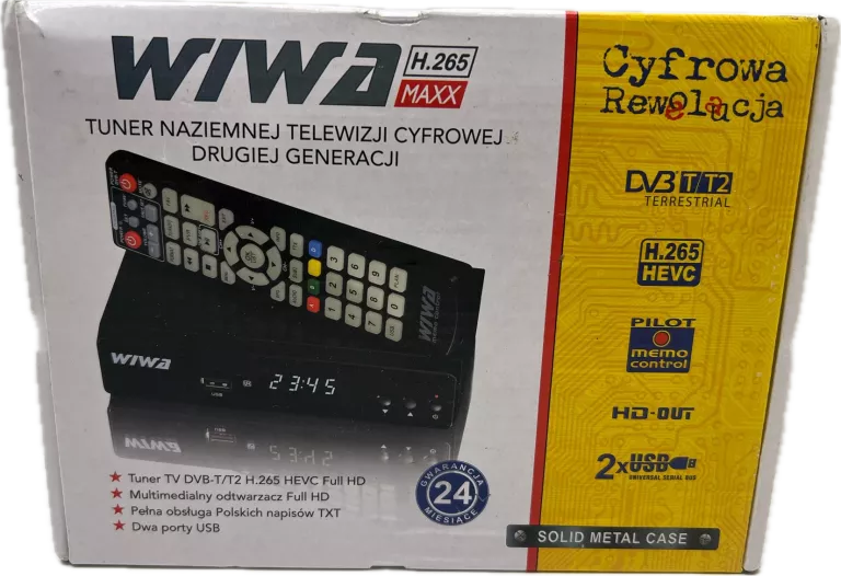 TUNER DEKODER TELEWIZJI WIWA DVBT2 HEVC H.265 MAXX