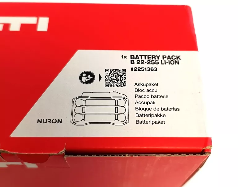 AKUMULATOR HILTI B22-255 22V 12AH KOMPLET STAN FABRYCZNY