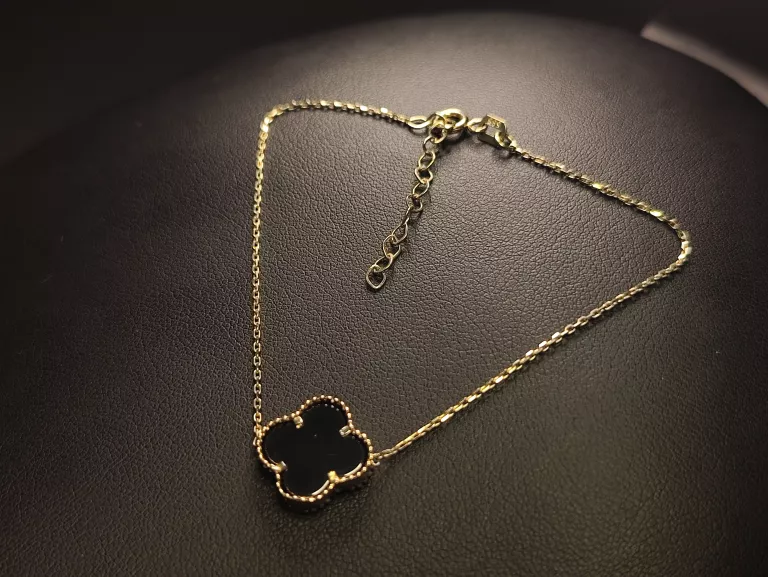 zlota-bransoletka-kwiatek-z-czarna-masa-585237g-jana-pawla-ii-20-mikolow-goold