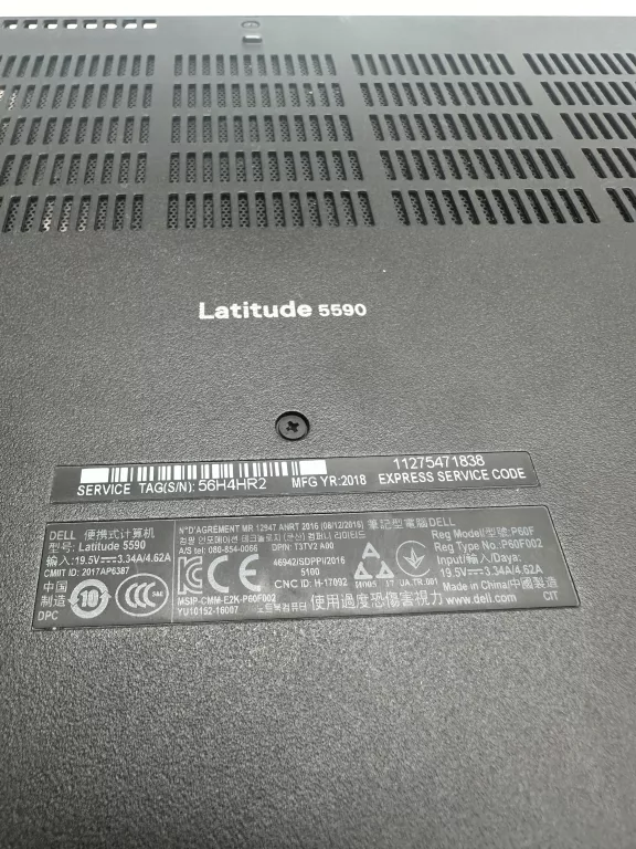 LAPTOP DELL LATITUDE 5590 15,6 " INTEL CORE I5 8 GB / 256 GB