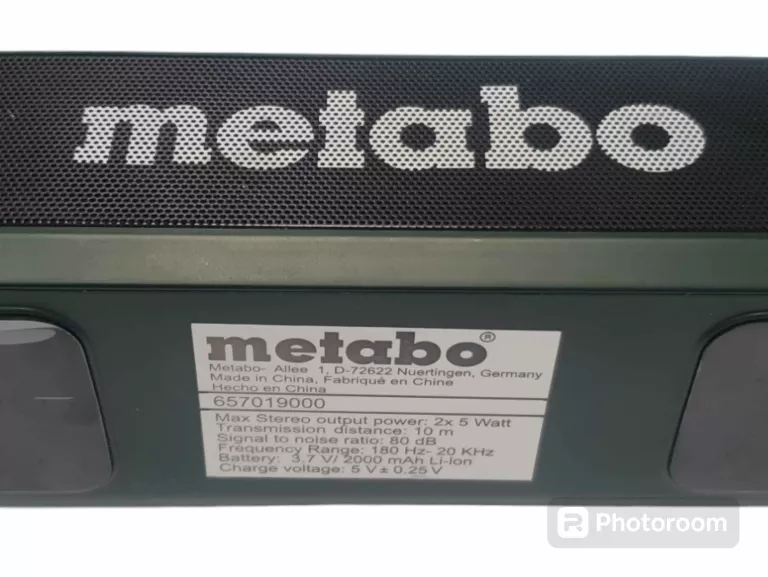 GŁOŚNIK METABO BLUETOOTH SPEAKER