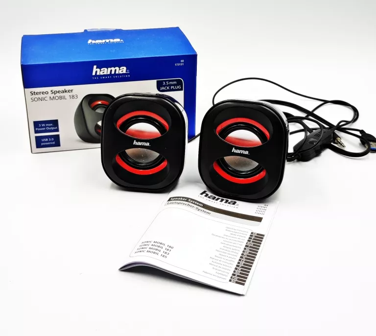 ZESTAW GŁOŚNIKÓW DO NOTEBOOKA HAMA SONIC MOBIL 183