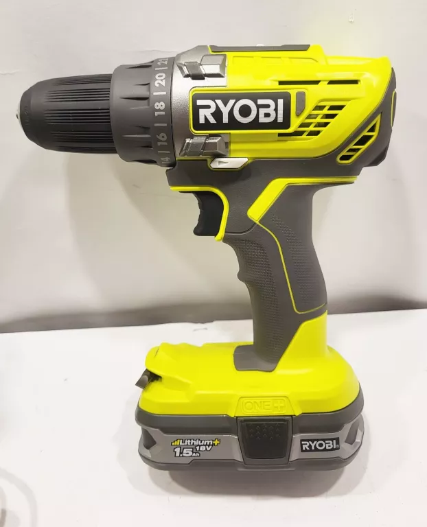 WKRĘTARKA RYOBI R18DD3 18V + AKUMULATOR 1,5 AH + ŁADOWARKA + TORBA