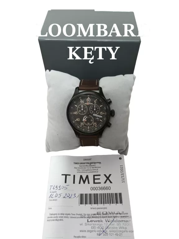 ZEGAREK MĘSKI TIMEX T 49905 CHRONOGRAF DATOWNIK PASEK