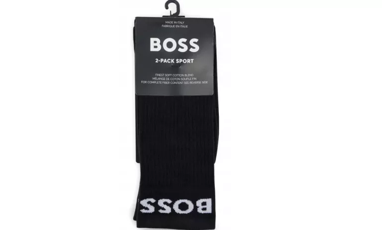 HUGO BOSS - SKARPETY SPORT CZARNE ROZMIAR 43-46 - STYL SPORT - 2-PACK