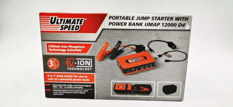 ULTIMATE SPEED PORTABLE JUMP STARTER WITH POWER BANK UMAP 12000 D4