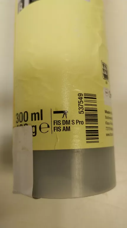 KOTWA CHEMICZNA FISCHER FIP C 300T 300ML MOCNE MOCOWANIE DO BETONU I CEGIE