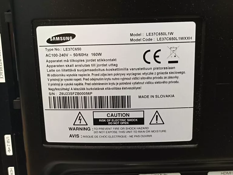 TELEWIZOR SAMSUNG LE37C650