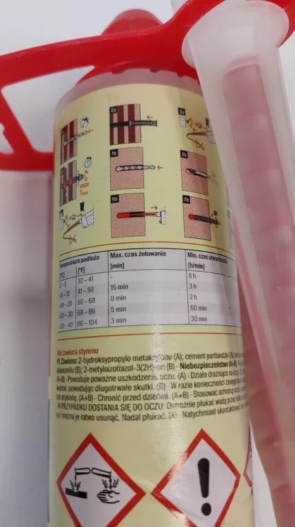 KOTWA CHEMICZNA FISCHER FIP C 300T 300ML MOCNE MOCOWANIE DO BETONU I CEGIE