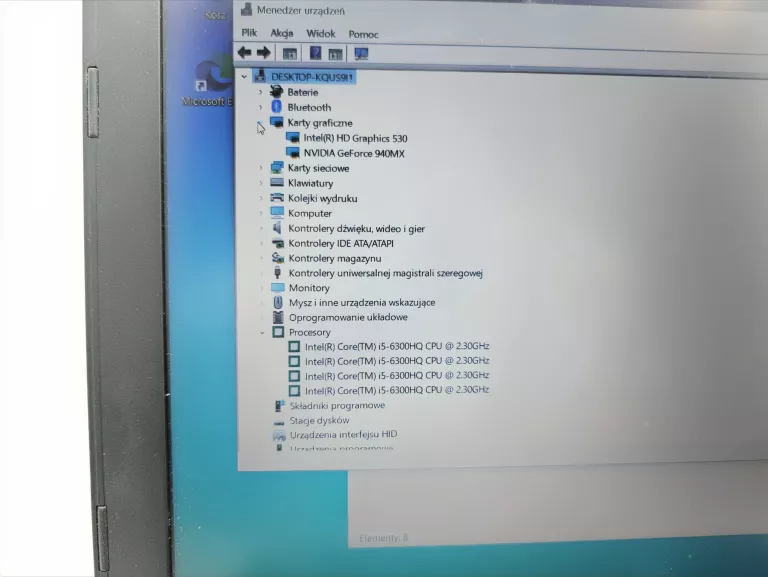 LAPTOP MSI GL62 6QC/ 256SSD/I5 6 GEN/8RAM/GFORCE 940MX W TORBIE + ŁAD OPI