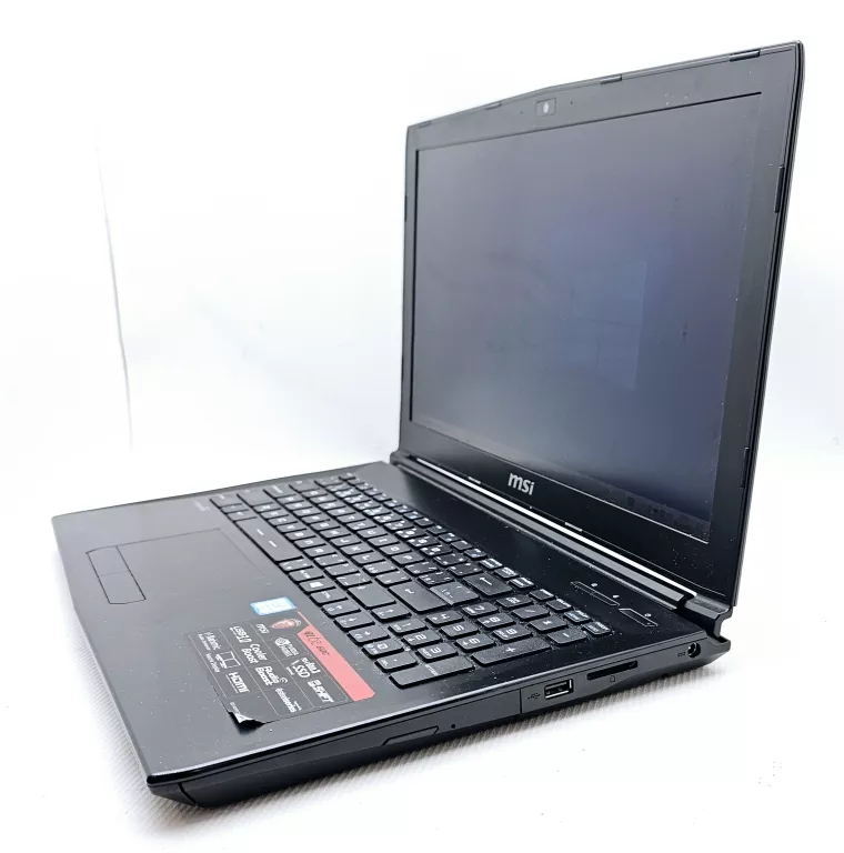 LAPTOP MSI GL62 6QC/ 256SSD/I5 6 GEN/8RAM/GFORCE 940MX W TORBIE + ŁAD OPI