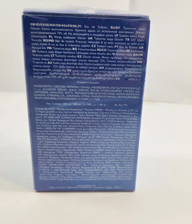 PERFUMY GLACIER ORIFRAME NIEBIESKIE FOLIA PUD